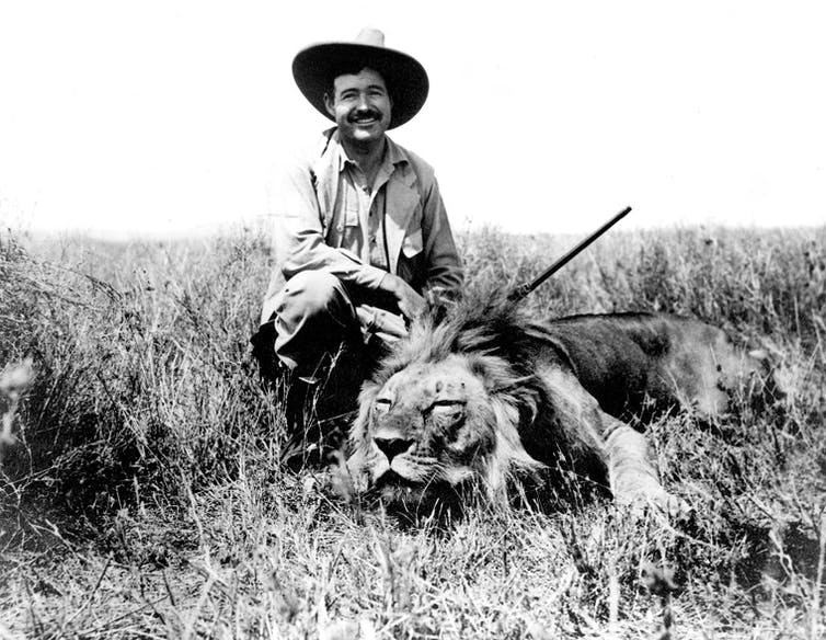 Ernest Hemingway on Safari